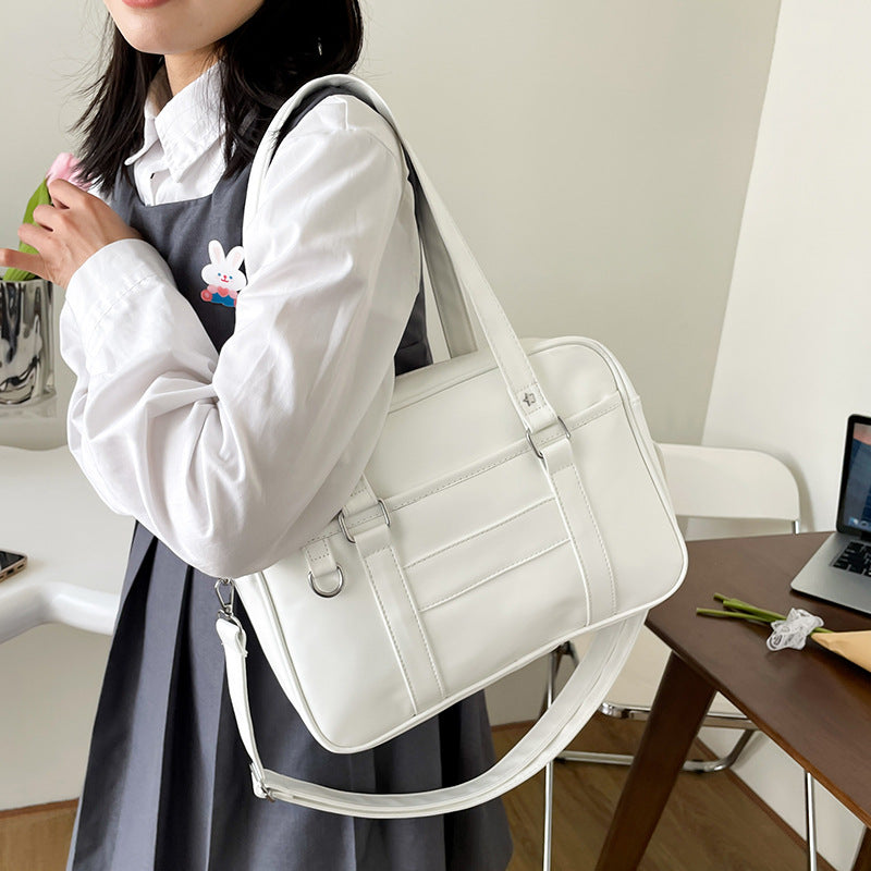 Uniform PU Crossbody Solid Color Single-shoulder Bag