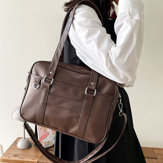 Uniform PU Crossbody Solid Color Single-shoulder Bag