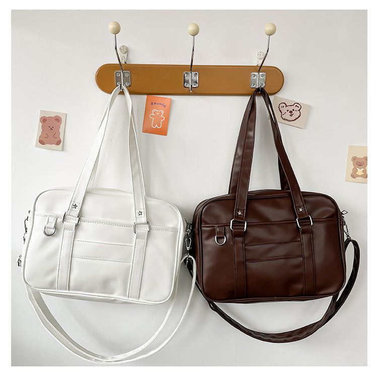 Uniform PU Crossbody Solid Color Single-shoulder Bag