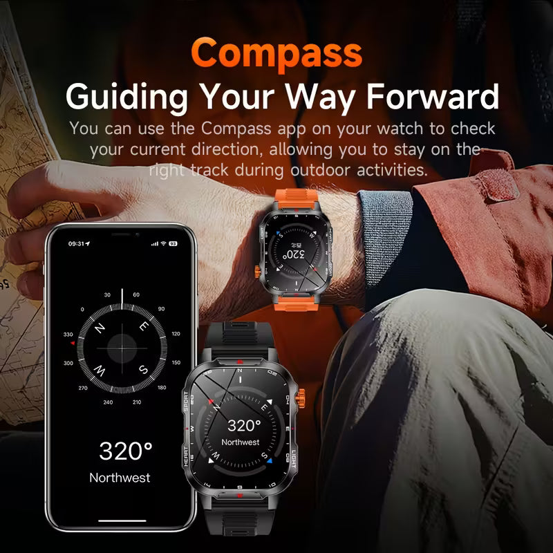 2025 New Men'S Outdoor Sports Smart Watch.